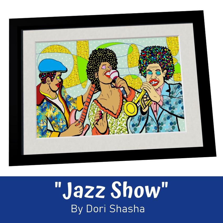 Jazz show artwork by Dori Shasha