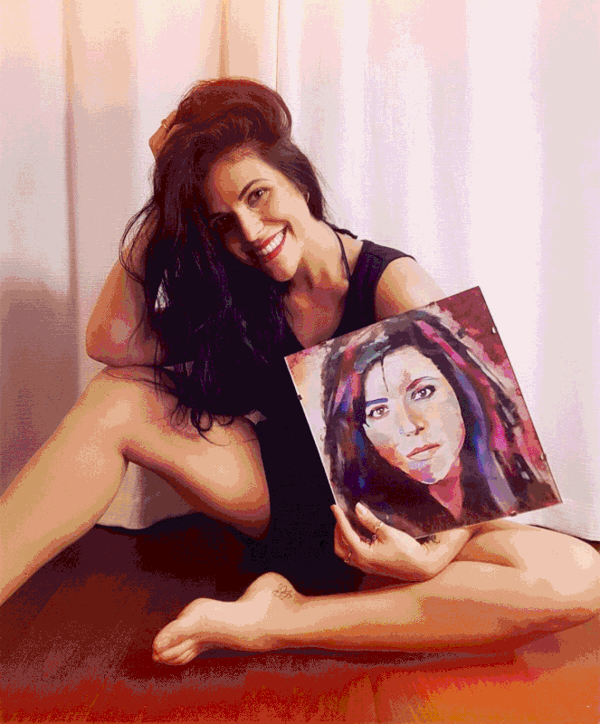 Marion Gallet with Dori Colorful Portrait
